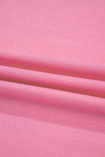 Pink Braided Cap Sleeve Crew Neck Top for Women Woman T Shirts