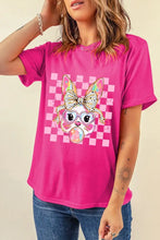 Pink Bunny Graphic T-Shirt for Women Woman T Shirts