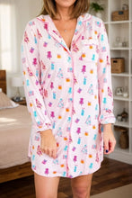 Pink Christmas Nightgown with Pockets and Slightly Stretchy Material Blush Pink