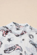 Pink Cowboy Bodysuit and Shorts Basic Style for Women