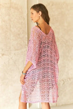 Pink Crochet Cover Up Tunic Top for Swimwear and Beachwear Swimwear Cover-Ups