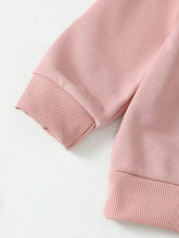 Pink ribbed long-sleeve sweatshirt from Daddy’s Girl pants set for babies