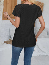 Pink Eyelet Top with Lace Sleeves