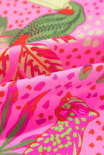 Pink Floral and Animal Print Polyester Blouse for Women Woman T Shirts