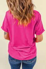 Pink Floral Print Womens T-Shirt