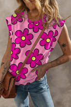 Pink Floral Sleeveless Top for Women