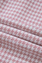 Pink and white houndstooth fabric in gingham patchwork jacket