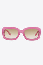 Pink Gradient Lens Rectangle Sunglasses with Polycarbonate Frame