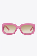 Pink Gradient Lens Rectangle Sunglasses with Polycarbonate Frame Sunglasses