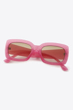 Pink Gradient Lens Rectangle Sunglasses with Polycarbonate Frame Rouge Pink One Size