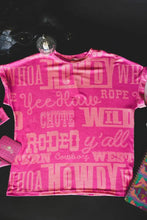 Pink Graphic Print T-Shirt with Silver Necklace for Women Woman T Shirts