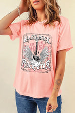 Pink Graphic T-Shirt for Women Polyester Cotton Blend