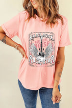 Pink Graphic T-Shirt for Women Polyester Cotton Blend