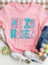 Pink He is Risen Short Sleeve T Shirt for Women Blush Pink Woman T Shirts
