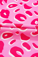 Pink Leopard Print Blouse for Women 100 Percent Polyester Woman T Shirts