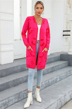Pink Leopard Print Cardigan Long Sleeve Women's Outerwear