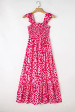 Pink Leopard Print Maxi Dress with Ruffles