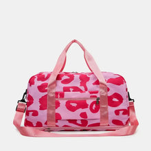 Pink Leopard Print Oxford Cloth Duffel Bag Large Travel Tote Travel Bags