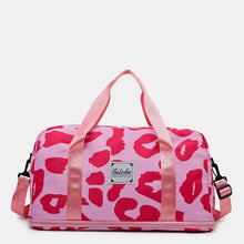 Pink Leopard Print Oxford Cloth Duffel Bag Large Travel Tote Travel Bags