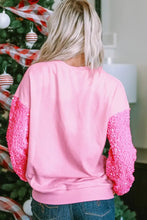 LOVE Heart Sequin Dropped Shoulder Sweatshirt Woman Sweatshirts