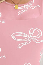 Pink Mesh Long Sleeve Top with White Bow Pattern for Women
