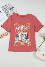 Pink Nashville Music City Graphic Tee for Women