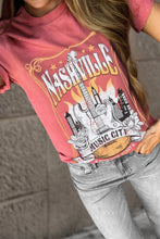 Pink Nashville Music City Graphic Tee for Women