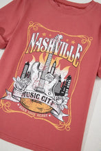 Pink Nashville Music City Graphic Tee for Women Woman T Shirts