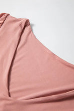 Pink Neck Long Sleeve Top and Blue Jeans Set for Women Woman Bodysuits