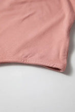 Pink Neck Long Sleeve Top and Blue Jeans Set for Women Woman Bodysuits