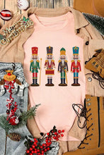 Pink nutcracker round neck short sleeve t-shirt for women with colorful details