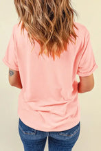 Pink Nutcracker Round Neck Short Sleeve T-Shirt in Peach