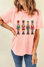 Pink Nutcracker Round Neck Short Sleeve T Shirt for Women