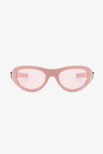 Pink Oval Sunglasses with Bow and UV400 Protection