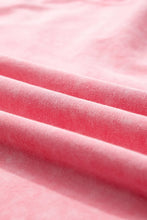 Pink Oversized Short Sleeve Cotton Blend T-Shirt for Women