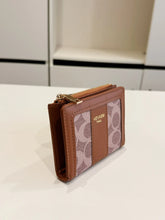 Pink Patterned Mini PU Leather Wallet with Size Conversion Details
