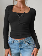 Pink Ribbed Long Sleeve Top with Lace Detail Black