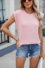 Pink Ribbed Sleeveless Top for Women Woman T Shirts