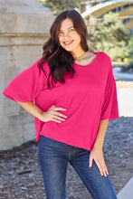 Pink Round Neck T Shirt for Women in Size Round Stretchy Polyester Blend Hot Pink