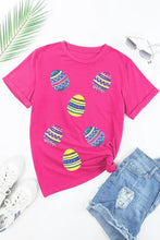 Pink Sequin Easter Egg T-Shirt for Women Woman T Shirts