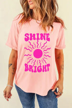 Pink Shine Bright Graphic T-Shirt for Women Watermelon pink Woman T Shirts
