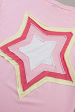 Pink Star Patterned Cotton T Shirt for Women Woman T Shirts