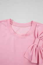 Pink T-Shirt with Bow Detail for Women Woman T Shirts