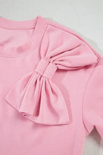 Pink T-Shirt with Bow Detail for Women Woman T Shirts