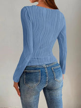 Pink Textured Long Sleeve Top for Women