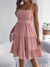 Pink Tiered Spaghetti Strap Sundress