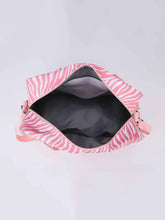 Pink Zebra Striped Oxford Cloth Oversize Duffel Bag for Travel Travel Bags