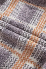 Plaid Button Up Collared Neck Cardigan Woman Outerwear