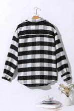 Plaid Button Up Long Sleeve Jacket Woman Outerwear
