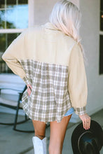 Plaid skirt in beige and brown cotton with varying sleeve lengths